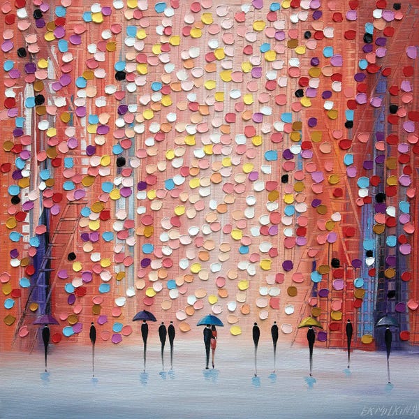 Palette Knife Prints: Pink Heaven by Ekaterina Ermilkina