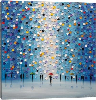 Rain And Love Canvas Art Print - Ekaterina Ermilkina