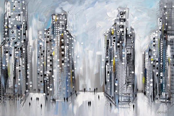 Industrial Office: City Street Scene by Ekaterina Ermilkina