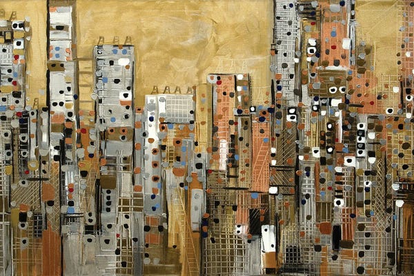 Industrial Office: Golden Sky by Ekaterina Ermilkina