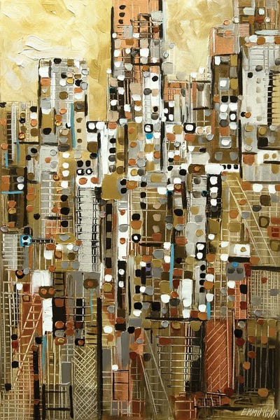 Golden Cityscape by Ekaterina Ermilkina canvas print