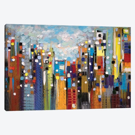 Downtown Skyline Canvas Print #ERM248} by Ekaterina Ermilkina Canvas Print