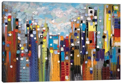 Downtown Skyline Canvas Art Print - Ekaterina Ermilkina