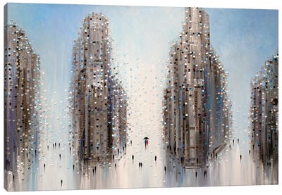 City Mood Canvas Art Print - Ekaterina Ermilkina
