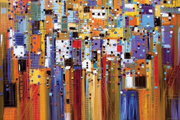 Abstract: Colorful City by Ekaterina Ermilkina