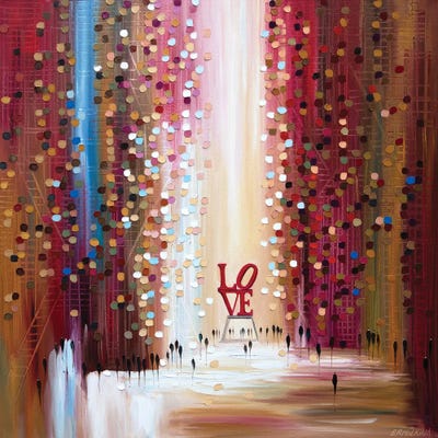 Ekaterina Ermilkina - Acrylic Wall Art: Love In The City by Ekaterina Ermilkina
