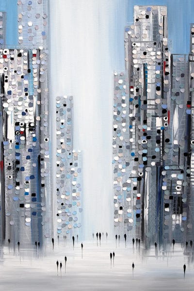 Ekaterina Ermilkina - Steelpix Metal Wall Art: City Pulse by Ekaterina Ermilkina