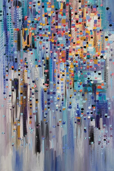 Happy City by Ekaterina Ermilkina canvas print