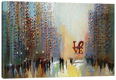 Love Canvas Art Print - Silhouette Art