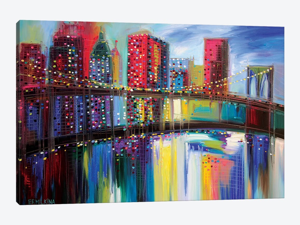 Brooklyn Bridge by Ekaterina Ermilkina 1-piece Canvas Print
