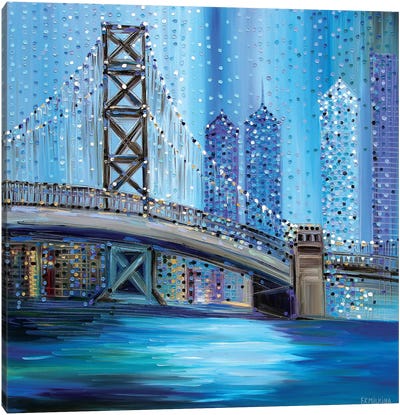 Philadelphia Bridge Canvas Art Print - Philadelphia Skylines