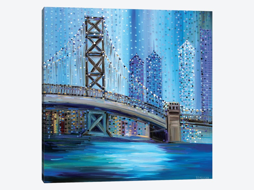 Philadelphia Bridge by Ekaterina Ermilkina 1-piece Canvas Art