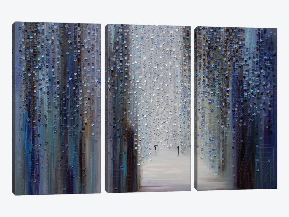 Touch of the Rain by Ekaterina Ermilkina 3-piece Canvas Print
