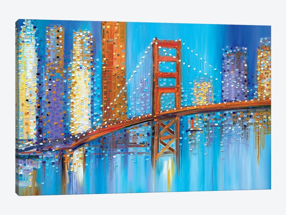 Golden Gate Bridge by Ekaterina Ermilkina 1-piece Canvas Art Print