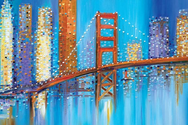 San Francisco Skylines: Golden Gate Bridge by Ekaterina Ermilkina
