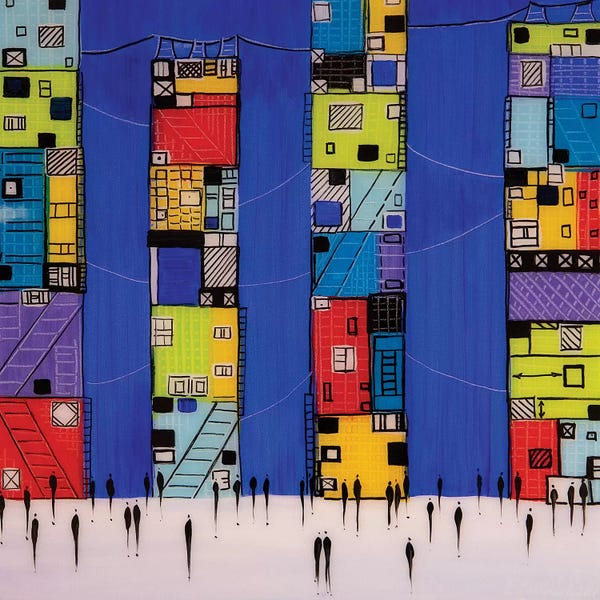 Blue: City III by Ekaterina Ermilkina