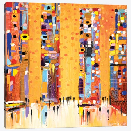Sunset In The City Canvas Print #ERM77} by Ekaterina Ermilkina Canvas Art