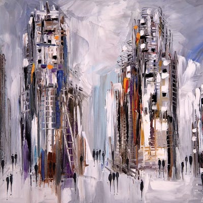 Streets by Ekaterina Ermilkina multi panel art