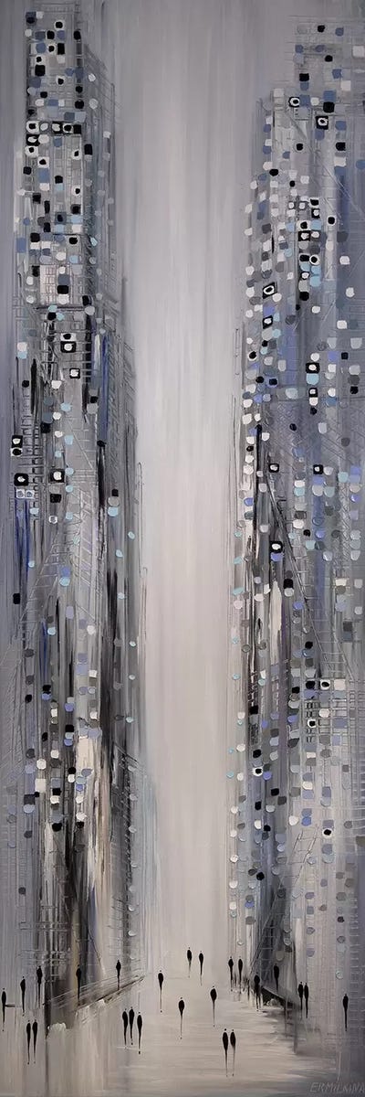 City In Lights by Ekaterina Ermilkina canvas print