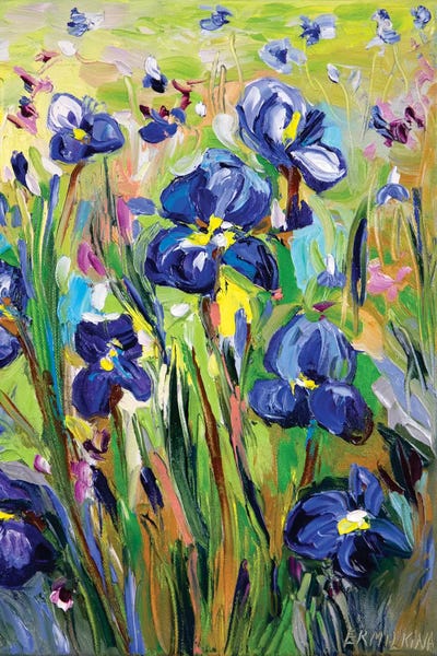 Textured Florals: Iris Garden by Ekaterina Ermilkina