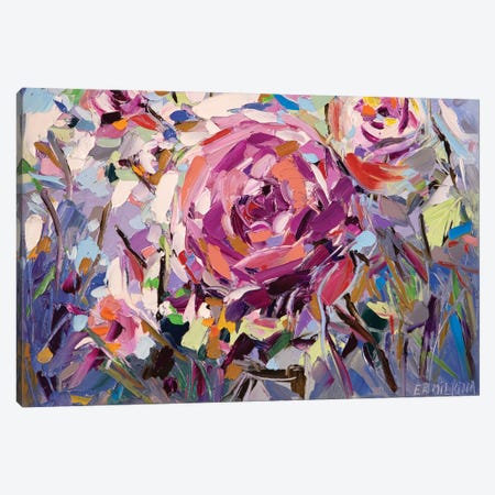 The Scent Of Roses Canvas Print #ERM95} by Ekaterina Ermilkina Canvas Wall Art