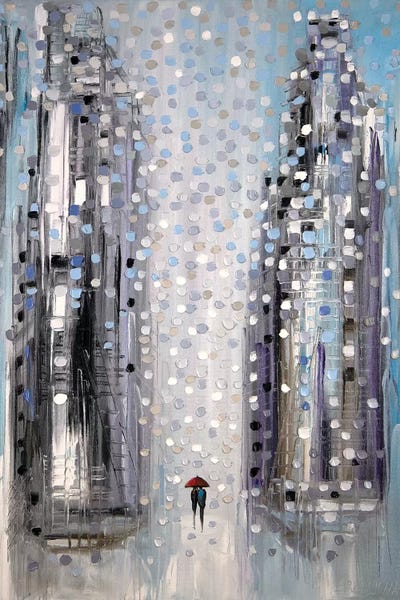 Rain: Under the Red Umbrella by Ekaterina Ermilkina