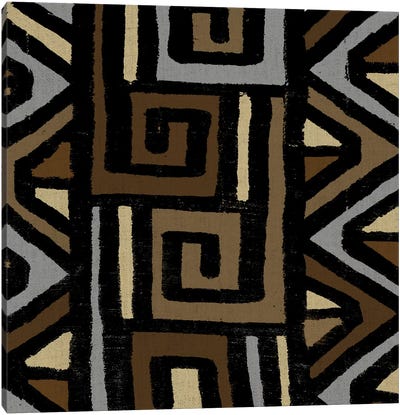Mudcloth Geometric Design VI Canvas Art Print - Tribal Patterns