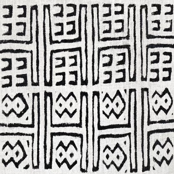 Mudcloth White Geometric Design VII