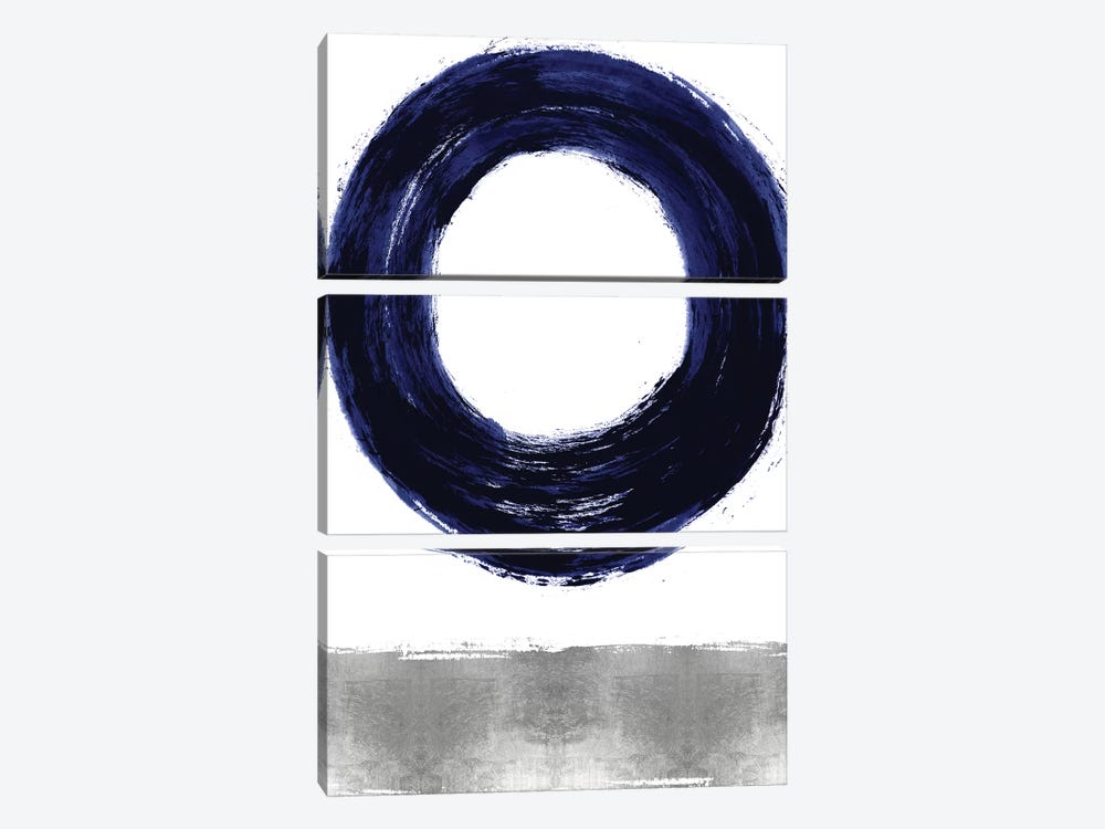 Gravitate Blue I by Ellie Roberts 3-piece Canvas Print