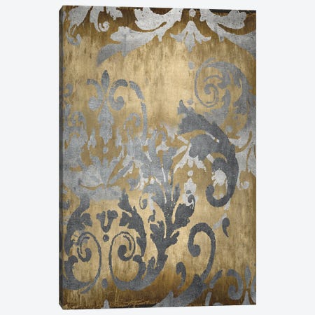 Damask in Gold I Canvas Print #ERO139} by Ellie Roberts Canvas Art
