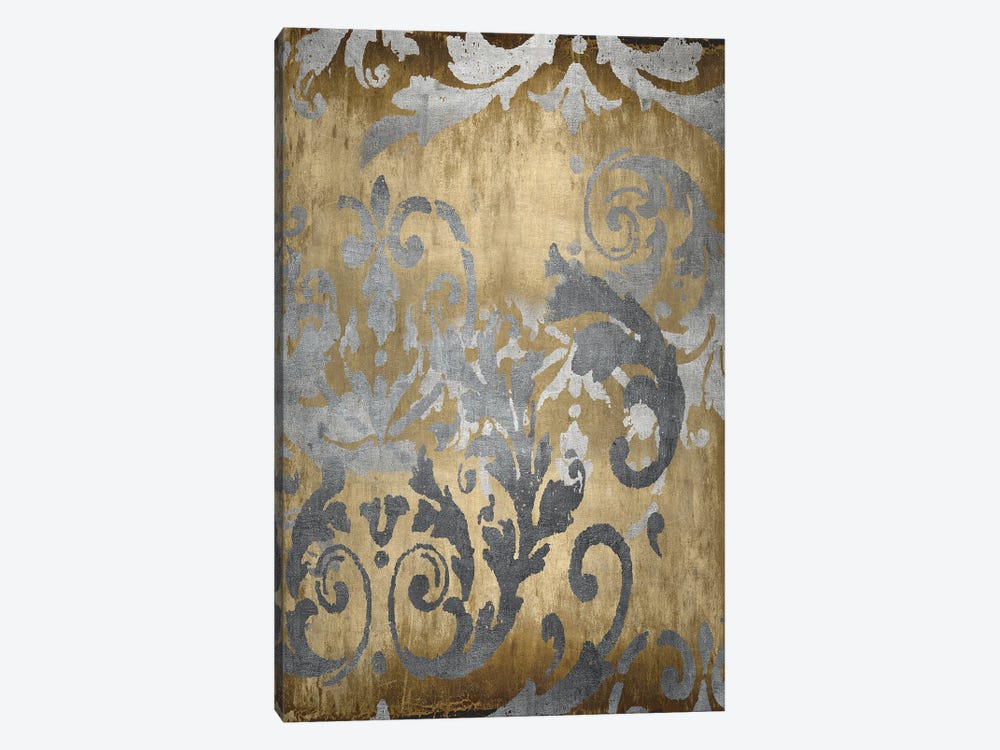 Damask in Gold I by Ellie Roberts 1-piece Canvas Wall Art
