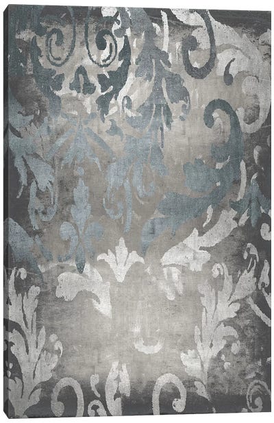 Damask in Silver I Canvas Art Print