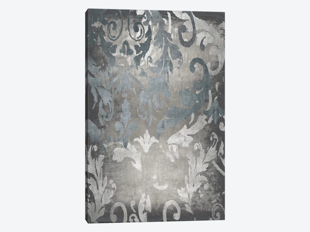 Damask in Silver I 1-piece Canvas Print
