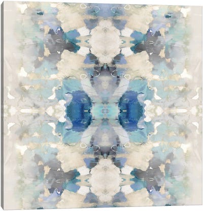 Resonate Blue and Aqua Canvas Art Print - Ellie Roberts