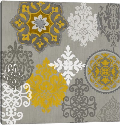Decorative Ornaments In Gold I Canvas Art Print - Damask Patterns