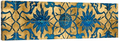 Ornate Panel II Canvas Art Print - Blue & Gold Art