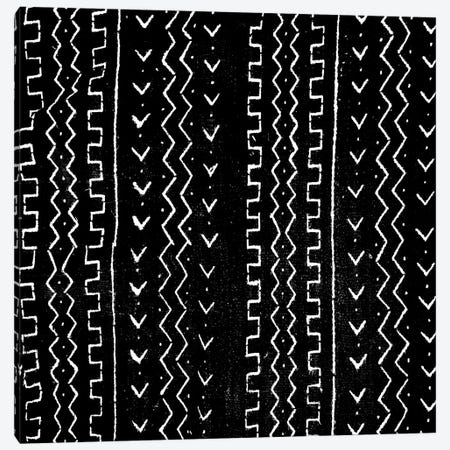 Mudcloth Black Geometric Design VI Canvas Print #ERO93} by Ellie Roberts Canvas Print
