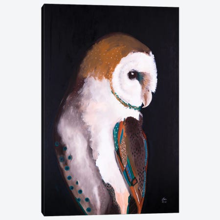 Barn Owl Canvas Print #ERZ12} by Emily Reid Canvas Wall Art