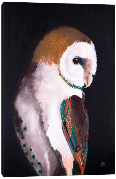 Barn Owl Canvas Art Print - Emily Reid