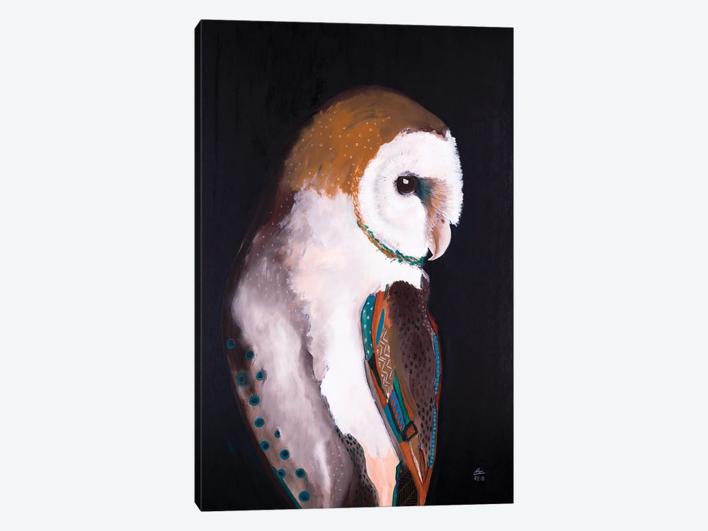 Barn Owl by Emily Reid 1-piece Canvas Artwork