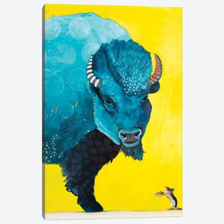 Blue Bison Canvas Print #ERZ15} by Emily Reid Canvas Print