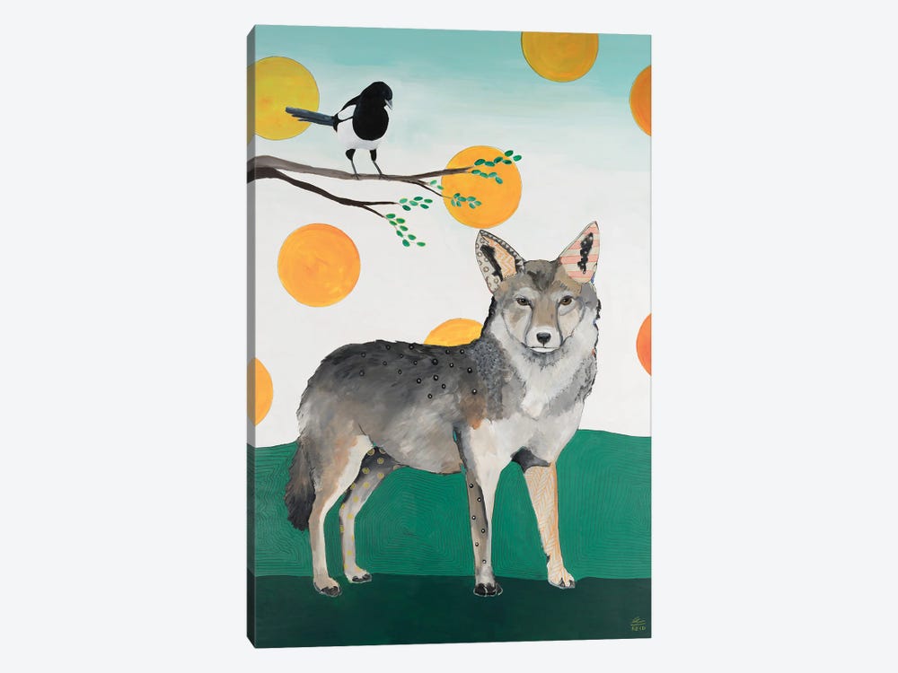 Coyote And Magpie by Emily Reid 1-piece Art Print