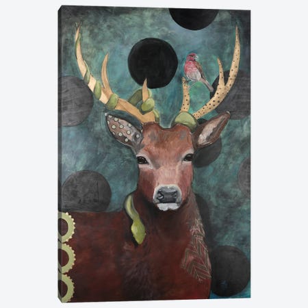 Deer And Friends Canvas Print #ERZ21} by Emily Reid Art Print