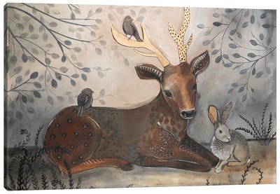 Forest Friends Canvas Art Print - Folksy Fauna