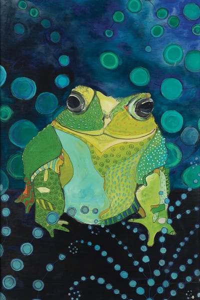 Embellished Animals: Toad In Rainforest by Emily Reid