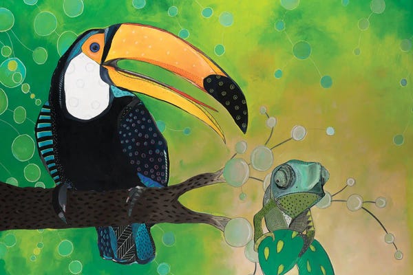 Chameleons: Toucan And Chameleon by Emily Reid
