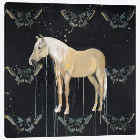 Mustang Horse And Butterflies Canvas Print #ERZ40} by Emily Reid Art Print
