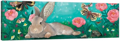 Rabbit Gathering Canvas Art Print - Emily Reid