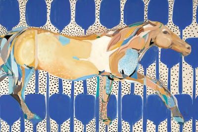 Flyswatter Horse by Emily Reid framed canvas print