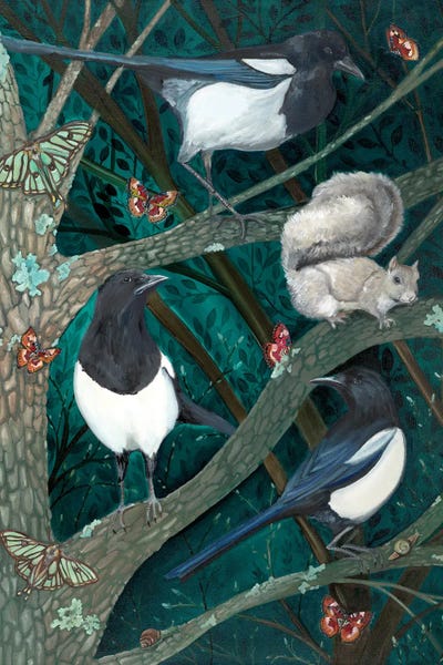 Rodents: Magpies At Night by Emily Reid